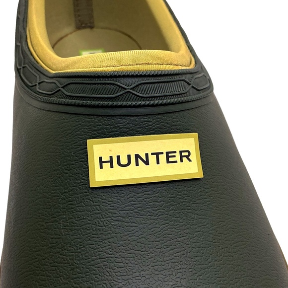 HUNTER Gardener Neoprene Lined Clogs Green Size 8 - Picture 4 of 5